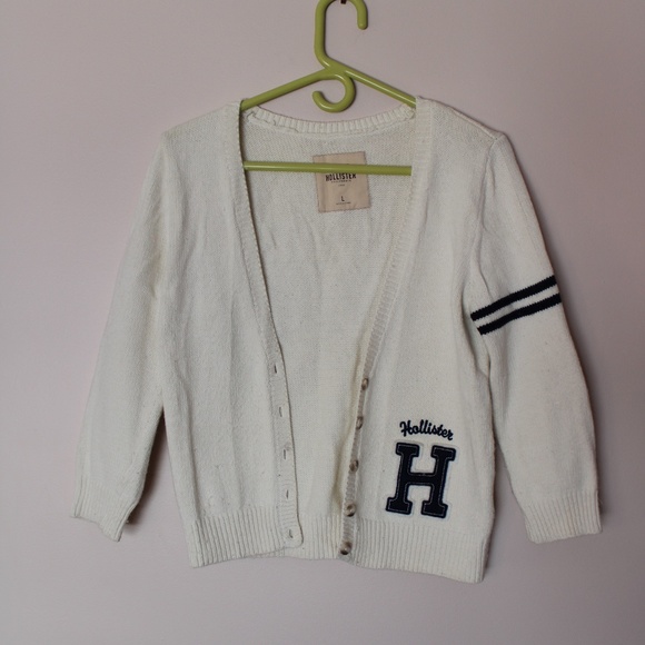 Collegiate Letterman Retro Style Cheerleader Knit Cardigan from Hollister - Picture 1 of 4